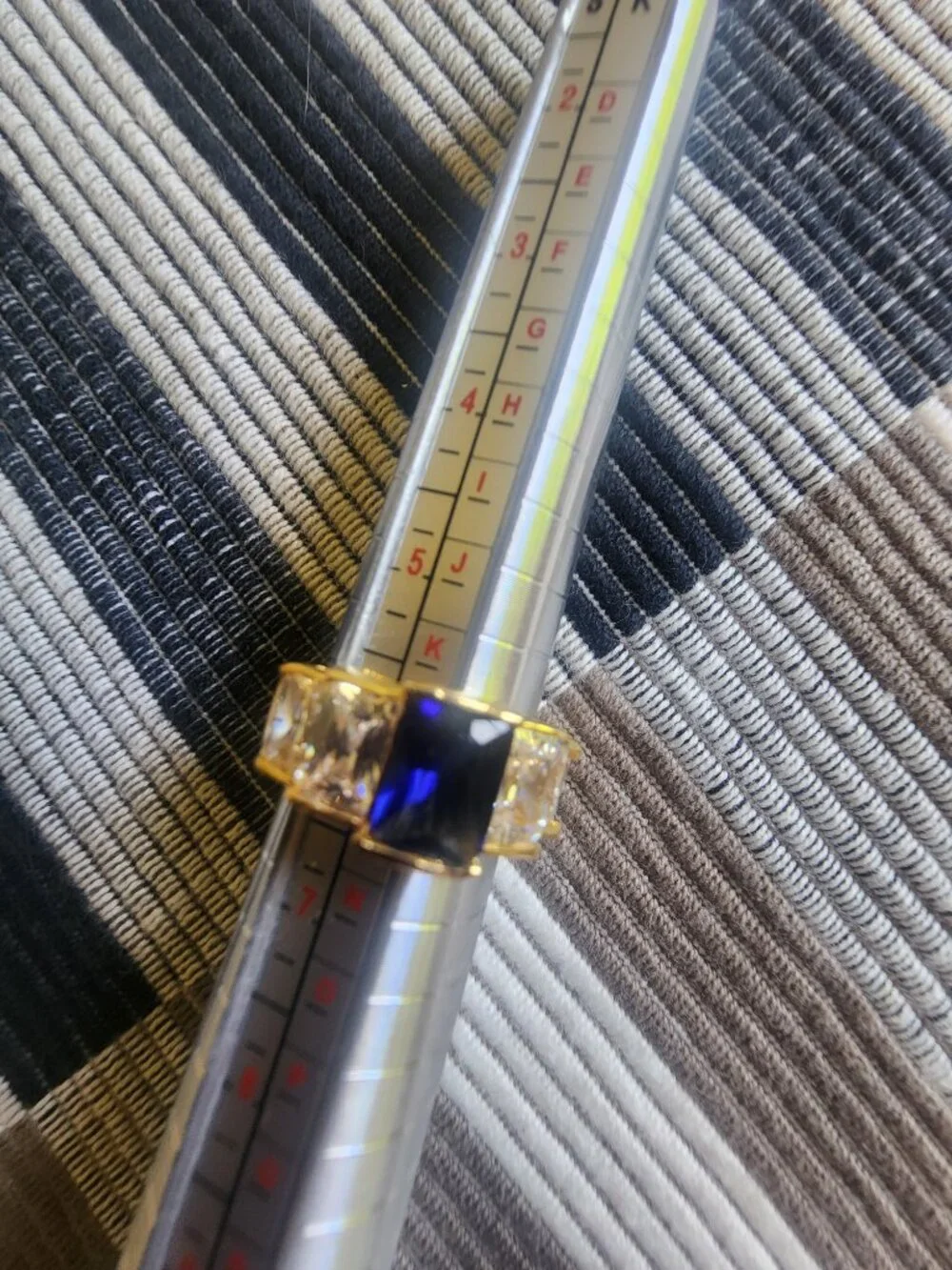 Ring with blue stone. Size 6.